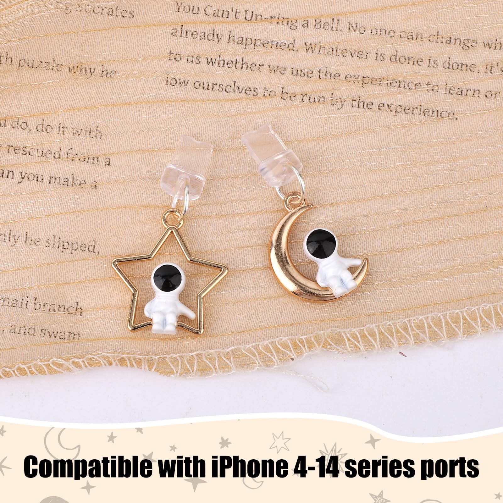 Penitue Lot de 4 Caches Anti-Poussière pour Téléphone iPhone 4 à 14