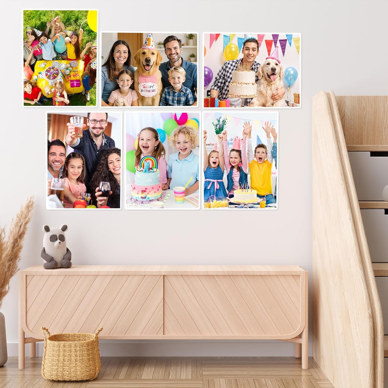 8x10 Floating Picture Frames, Acrylic Clear Photo Frame No Drilling Wall Picture Frames Hanging Frameless Photo Frame with Tape for Photos Poster Home School Office Set of 8 pack - Image 4
