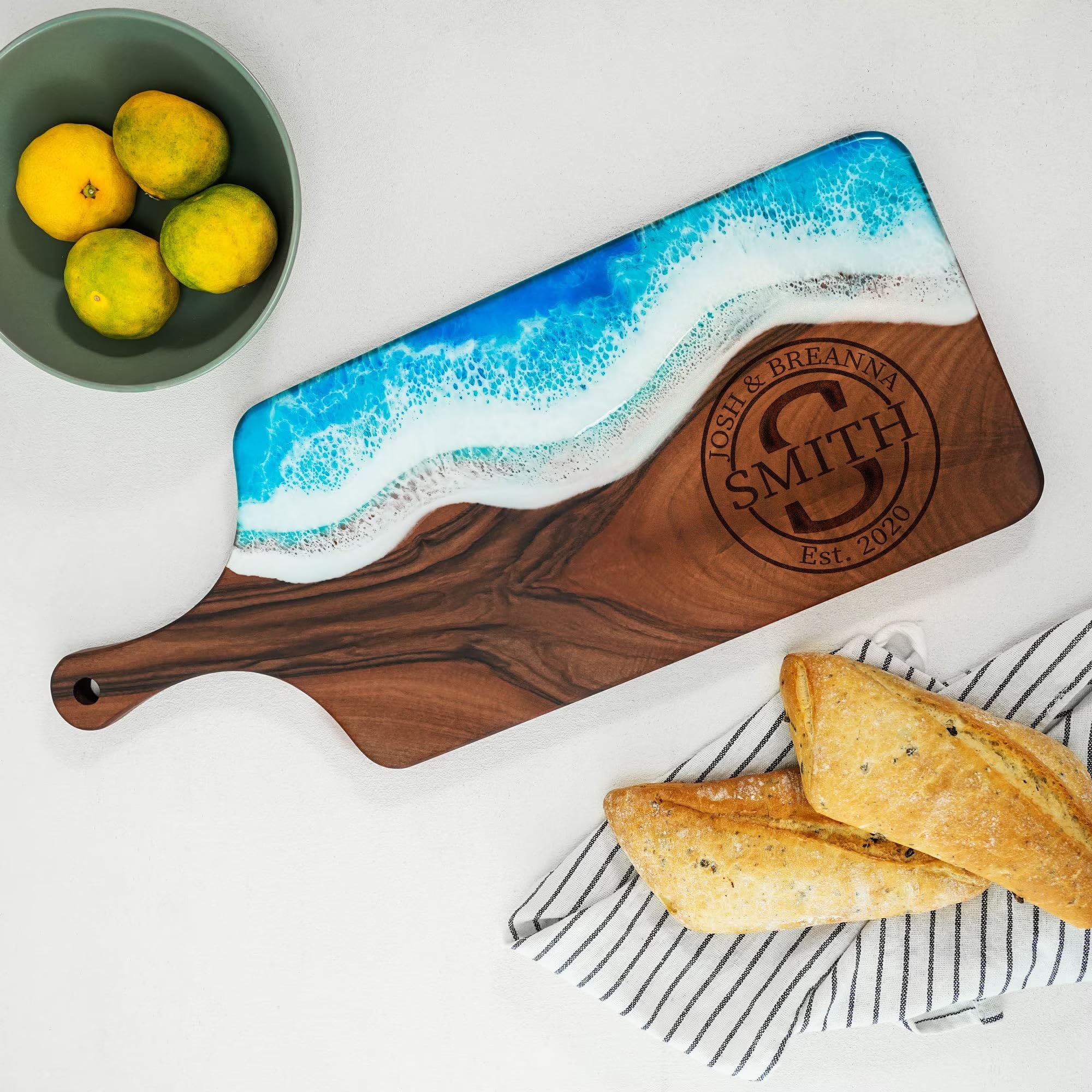 Amazon.com: Resin Ocean Personalized Cutting Board, Housewarming