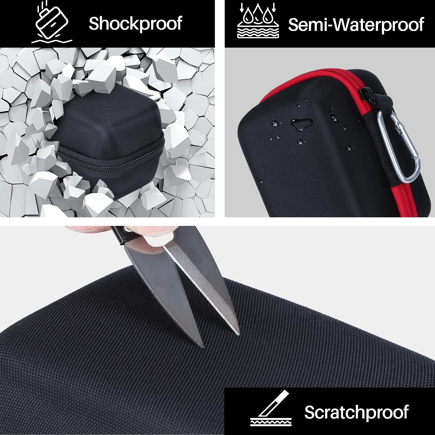 Lebakort Storage Case Compatible with OM SYSTEM Tough TG-7 / OLYMPUS Tough TG-6 / TG-5 / TG-4 Underwater Digital Camera (Black Case)