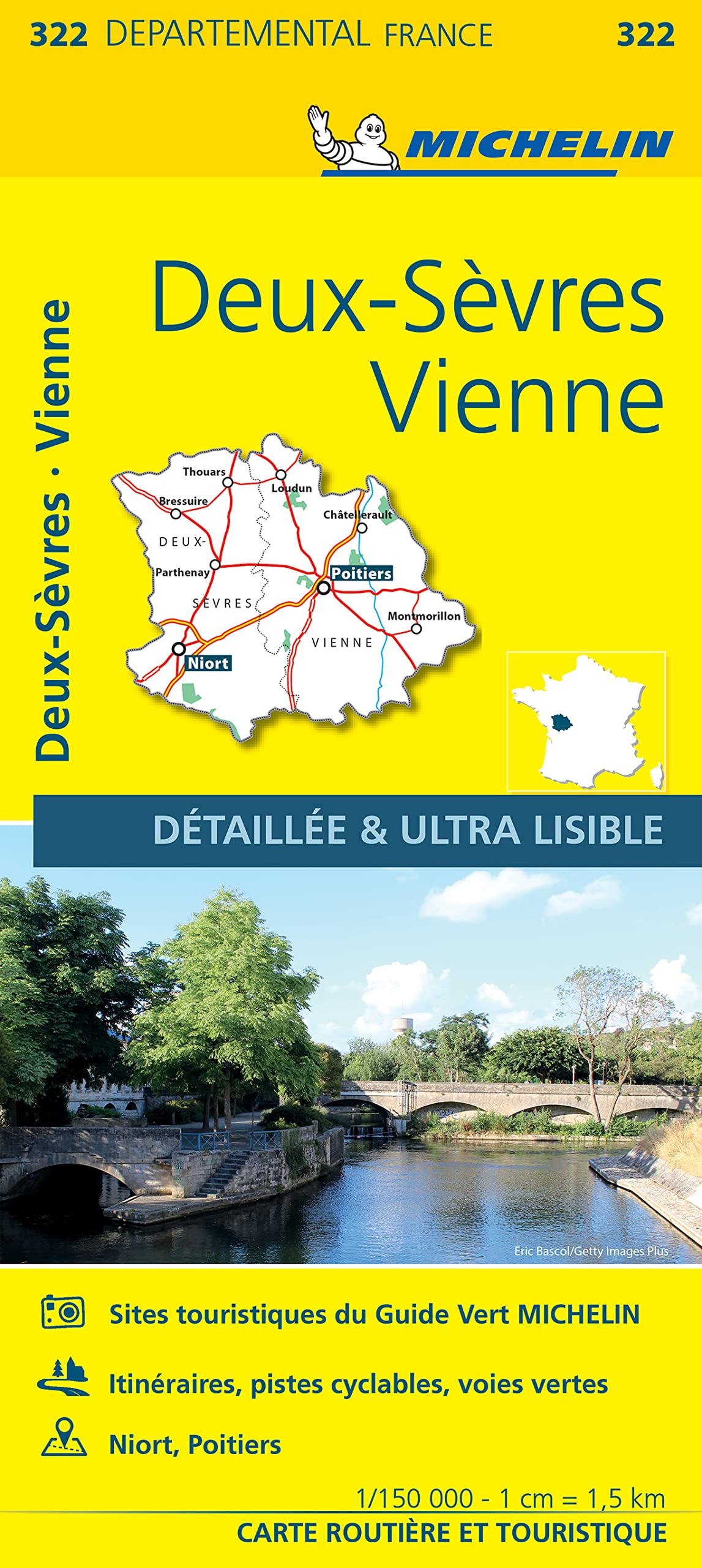 Deux-Sevres, Vienne - Michelin Local Map 322: Map