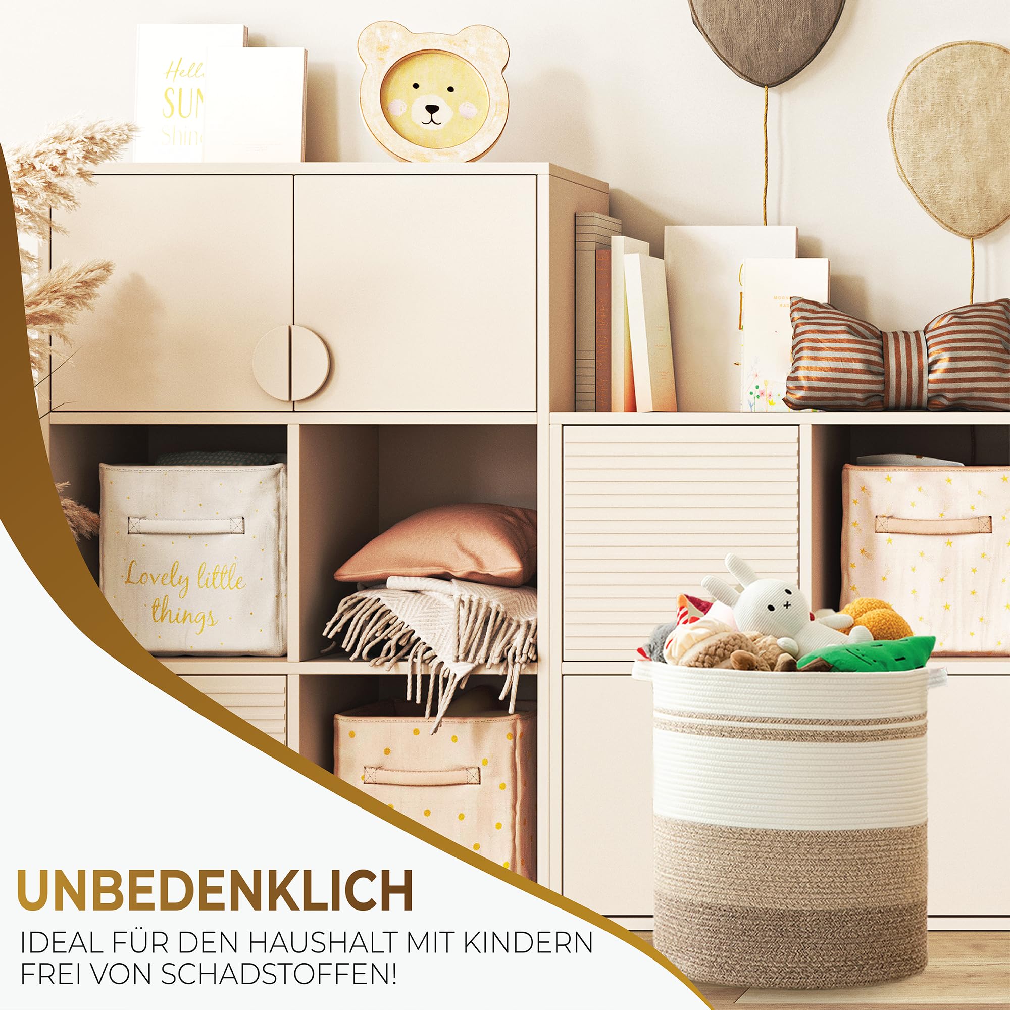 FXOLCSHE Aufbewahrungskorb Mit Herz-Druck – Rosa Organizer-Korb Mit Griff (37,8 X 25,9 X 25,9 Cm)