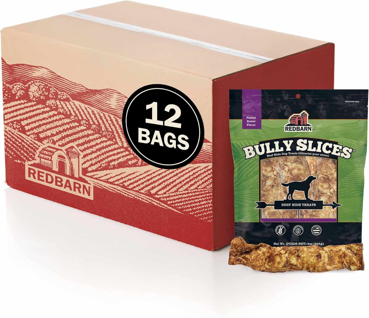 Redbarn Pet Products Bully Slices Beef Hide Dog Treats,...