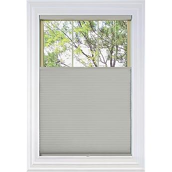 BlindsAvenue Cordless Top Down Bottom Up Cellular Honeycomb Shade, 9/16" Single Cell, Blackout, Misty Gray, Size: 39" W x 48" H