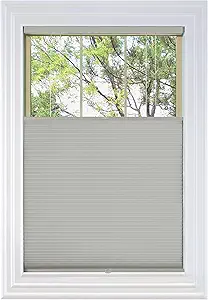 BlindsAvenue Cordless Top Down Bottom Up Cellular Honeycomb Shade, 9/16" Single Cell, Blackout, Misty Gray, Size: 68.5" W x 48" H