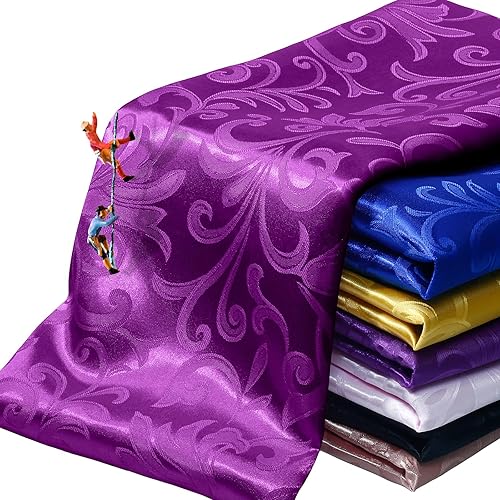 Manyshofu Jacquard Satin Fabric by The Yard - 60 Inch