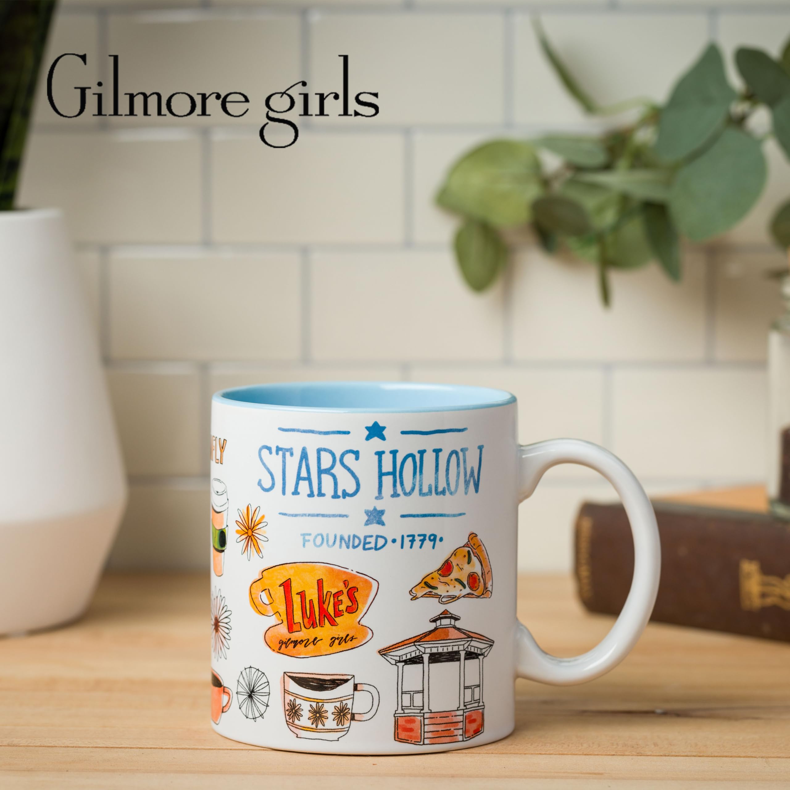 Silver Buffalo Gilmore Girls Destination Locations Icons Keramikbecher, 590 ml