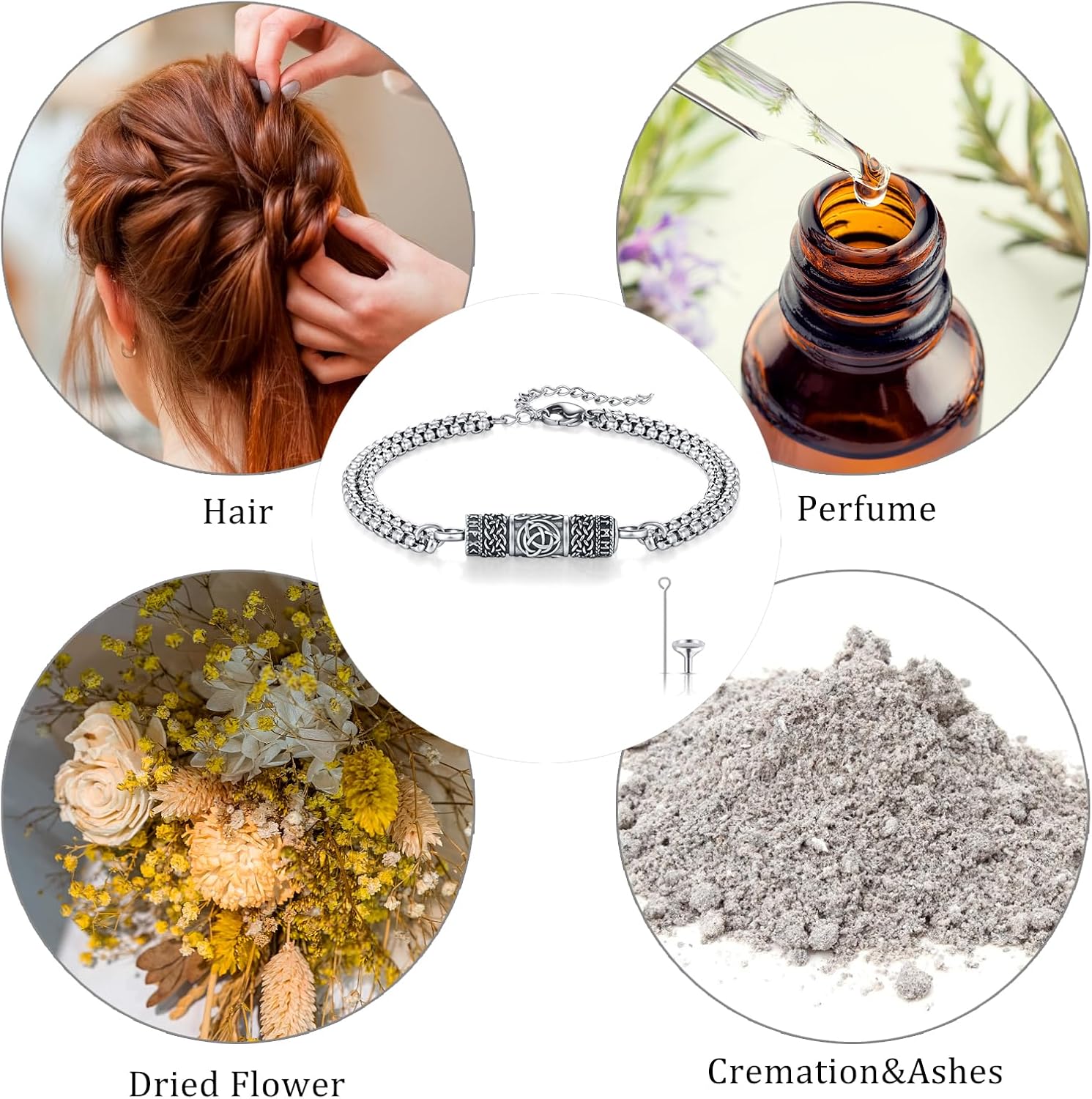 TUGHRA Ashes Bracelet for Women Urn Bracelet for Ashes 925 Sterling Silver Cremation Jewelry Memorial Gifts Keepsake Bracelet - Image 7