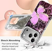 Vista 532 de I-MGAE-IN-AR - Funda diseñada para iPhone 12 y 12 Pro, diseño de mariposa plateada brillante, funda protectora de poliuretano termoplástico, suave