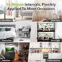 Vista 7 de BN-LINK Temporizador mecánico enchufable de 24 horas con conexión a tierra para acuario, luz de crecimiento, hidroponía, iluminación