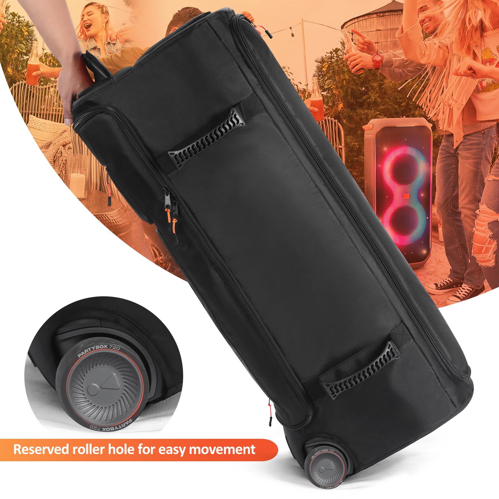 Funda para altavoz compatible con JBL PartyBox 720, cubierta antipolvo para altavoz portátil, bolsa de transporte de viaje, bolsa de almacenamiento para altavoz JBL PartyBox 720 para fiestas