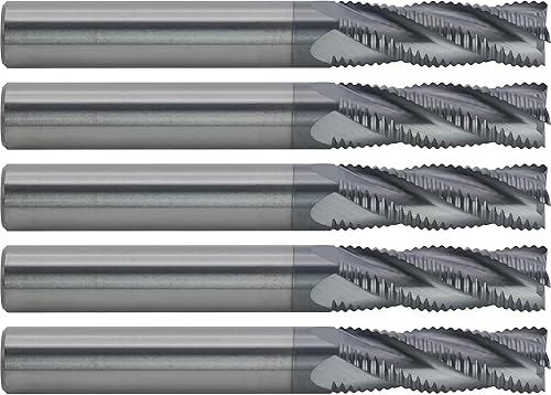 Miniatura 6 de CME 1 fresas de carburo sólido para desbaste de carburo, nariz cuadrada, revestimiento TiAlN, diámetro del molino de 1 pulgada, longitud de corte de