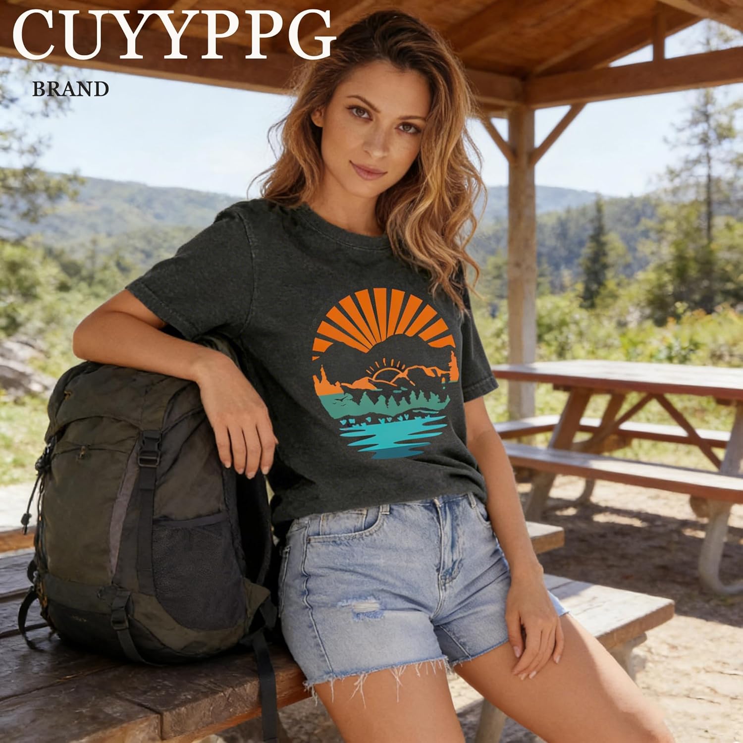 Cowgirls Shirt for Women Country Music Tee Western Vacation OutfitsSunset Boho Cow Graphic Tops - Image 2