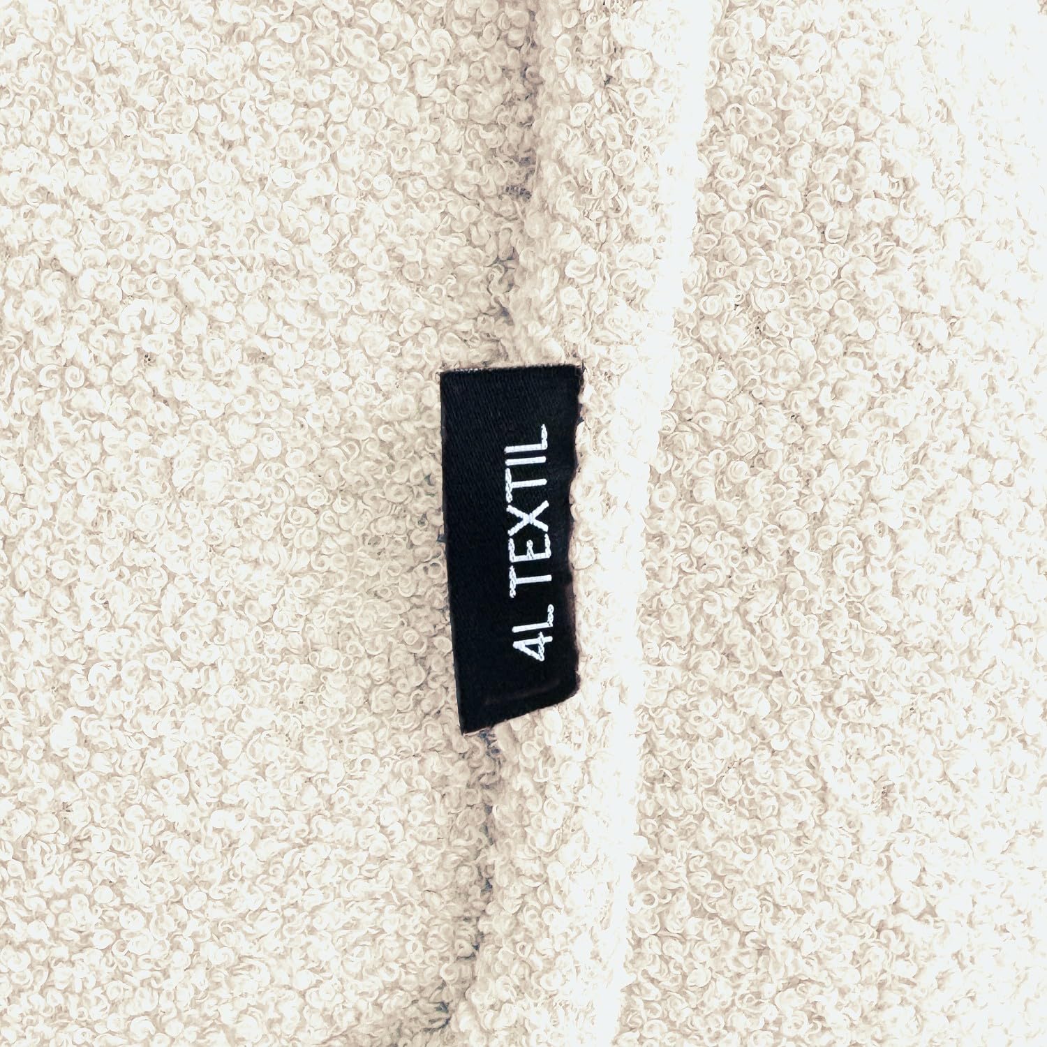 4L Textil Cama para perros de Bouclé Leo Premium-Line, ortopédica, mullida, con espuma viscoelástica (beis, 80 x 60 cm)