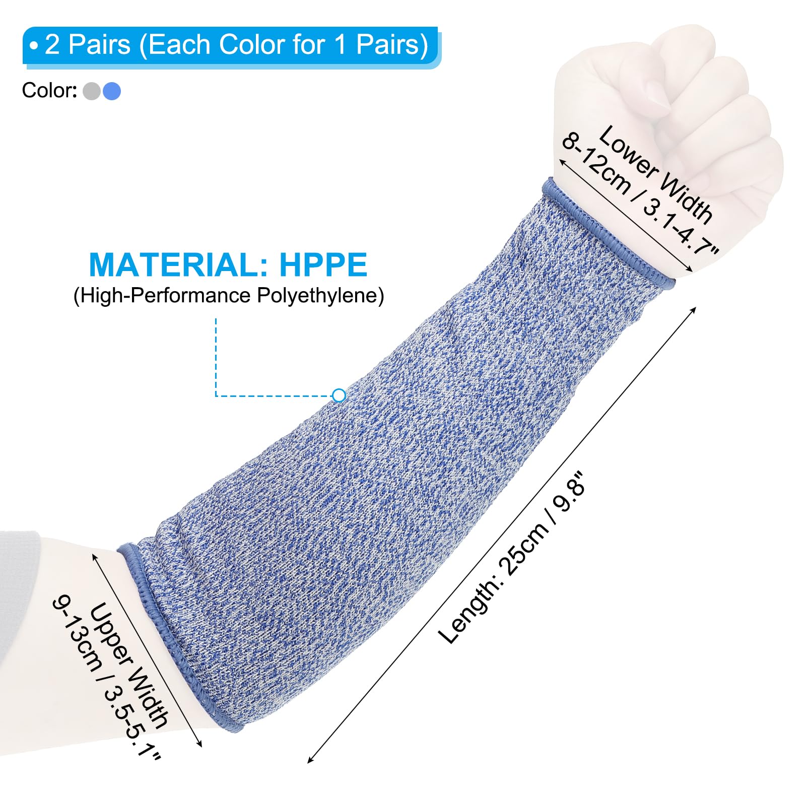 PATIKIL 10 Inch Cut Resistant Sleeve - Image 2