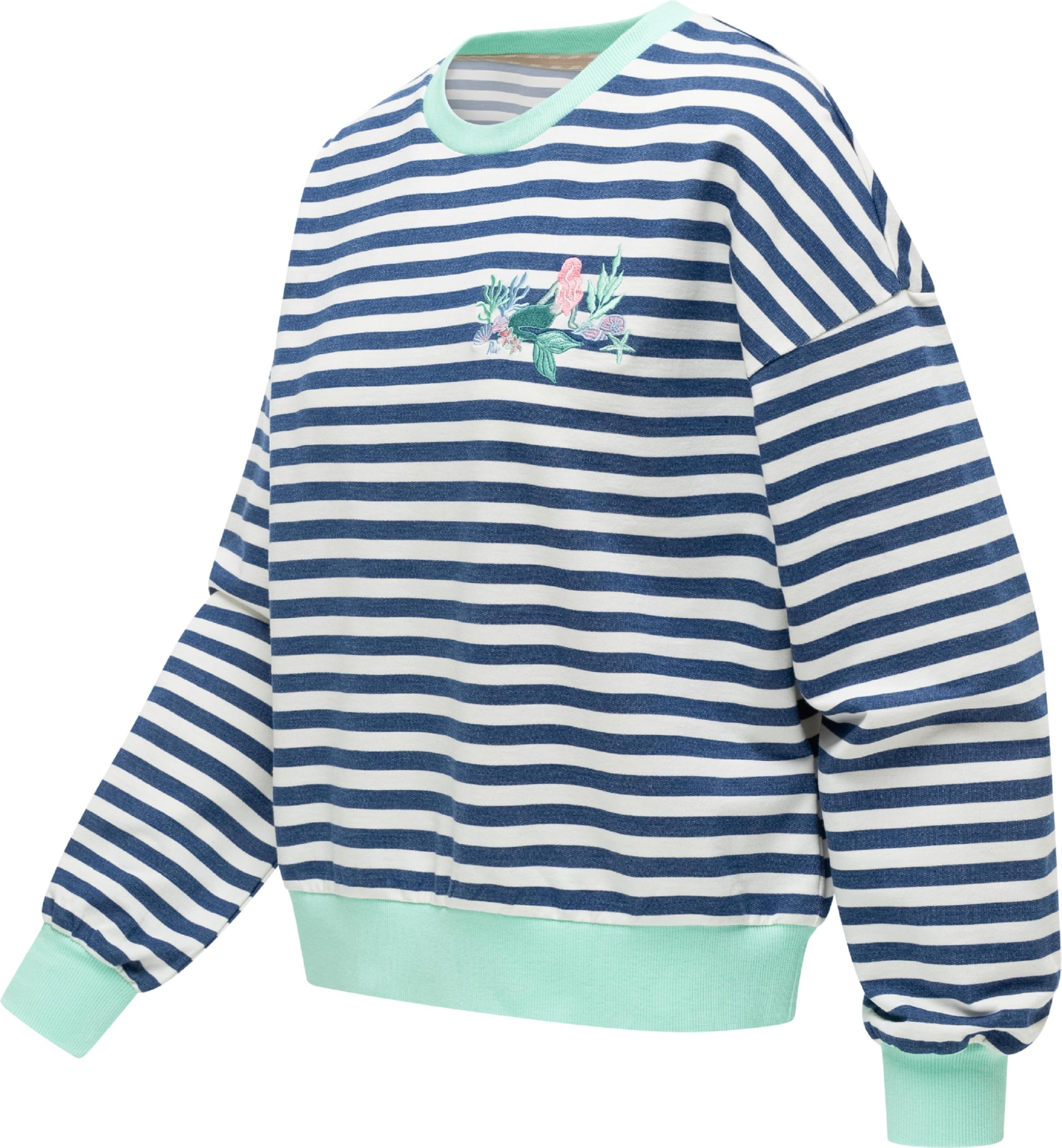 Ragwear Damen Pullover lässiges Oberteil Sweater mit maritimen Streifenmuster Wuss Stripes XS-XXL