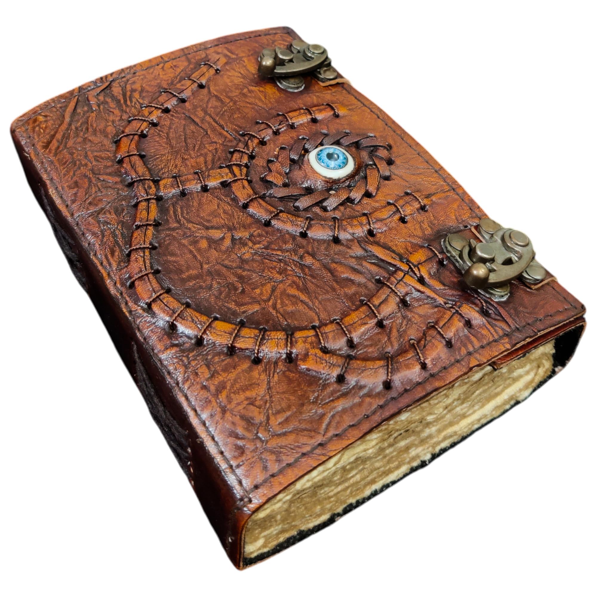 AH AMYRA HANDICRAFT New Hocus Pocus Spell Book With Real Spells Blank spell book of Shadows Halloween Decor Prop Vintage Handmade Leather Journal