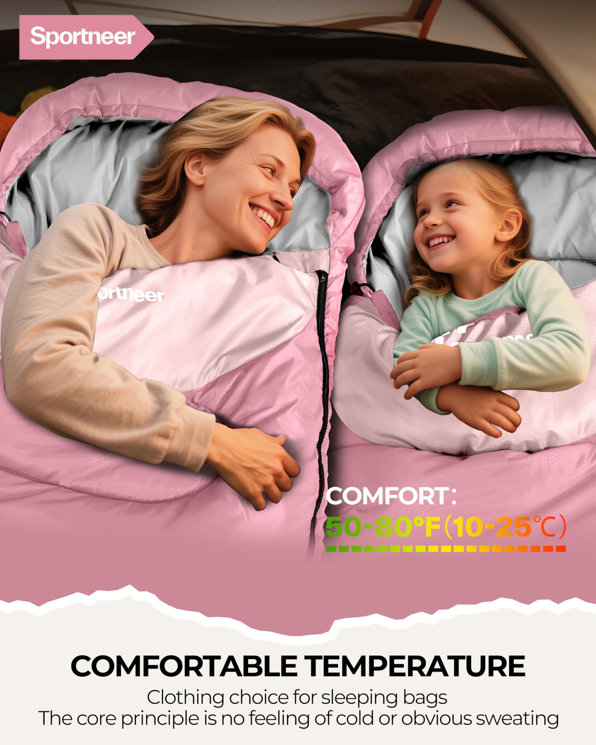 Sacco a pelo per esterni, sportivo, per adulti e bambini, sacco a pelo da campeggio, per escursioni, viaggi con zaino