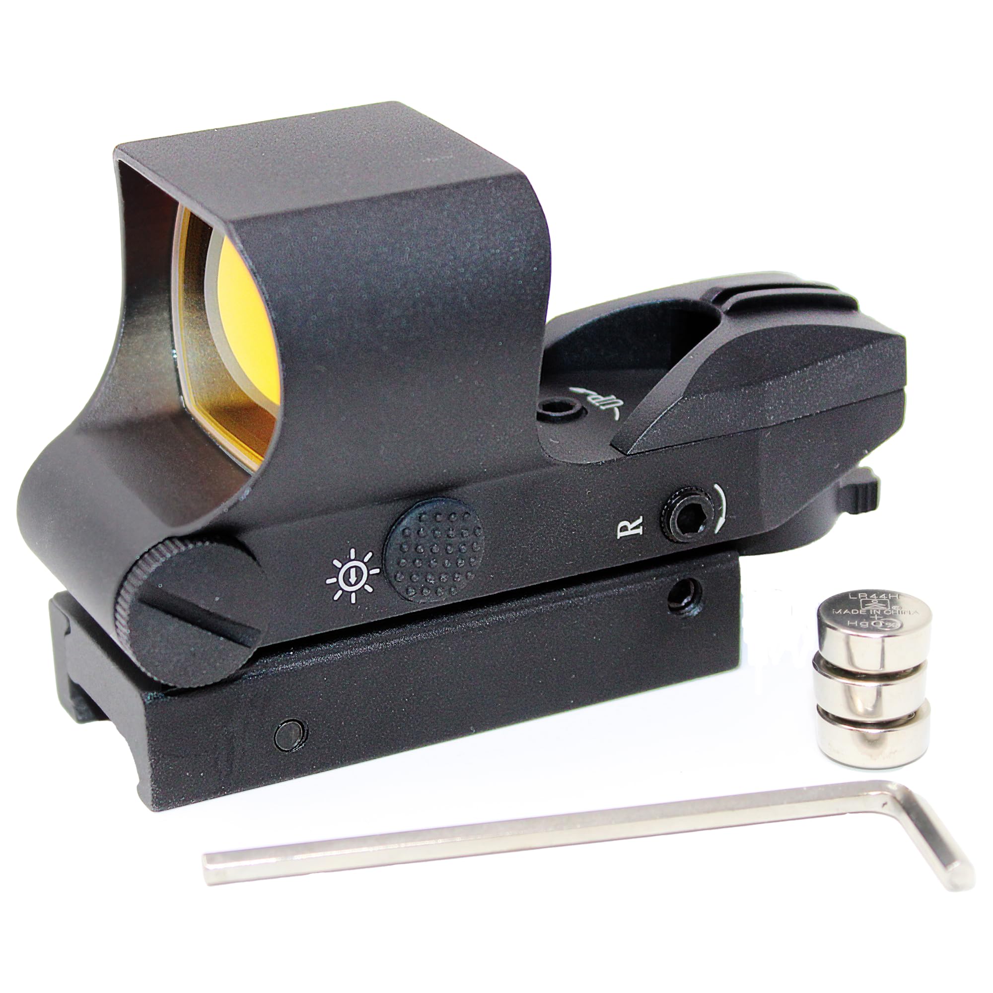 Red Dot Reflex Sight - Reflex Sight for Rifle - Holographic Red Dot Sight - Shotgun Optic - Wide Angle Lens with Sunshade - Designed to Mount to Standard Picatinny Rail