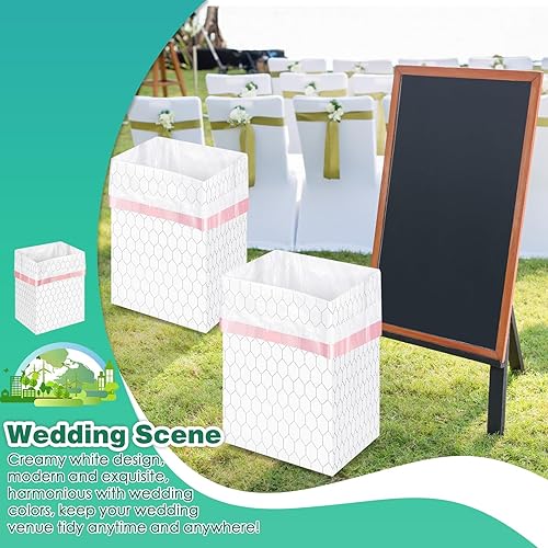 Miniatura 5 de Tioncy - 12 botes de basura desechables de 13 galones con bolsa de basura, contenedores de reciclaje de cinta de doble cara, contenedores de basura