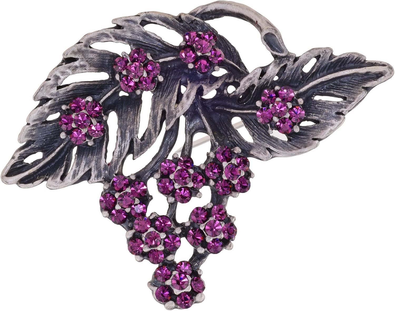 Lisa Hsieh Edwardian Rhinestone Vintage Inspired Flower Brooch