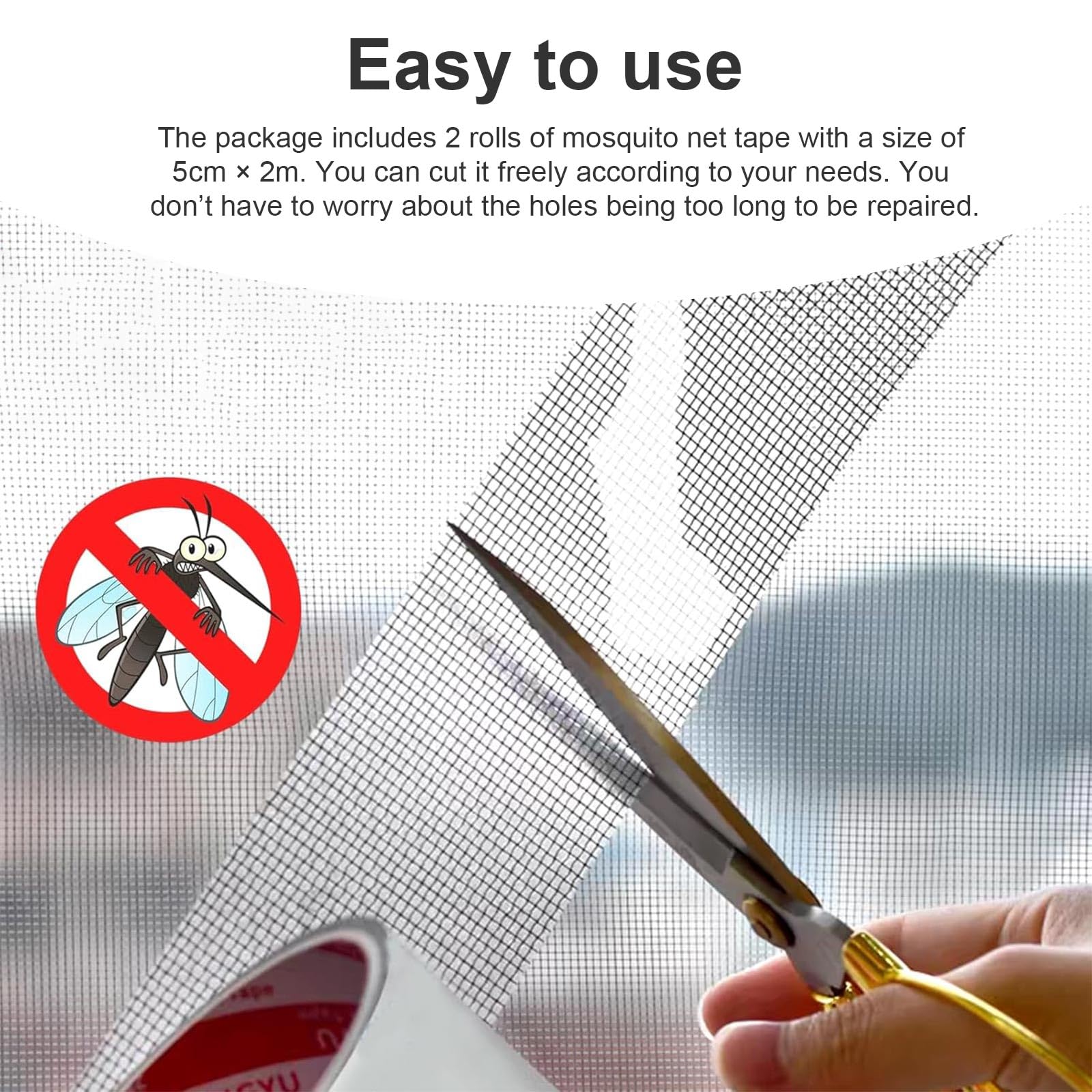 Repair Fly Screen, Pack Of 2 Grey Adhesive Tape, Fly Screen