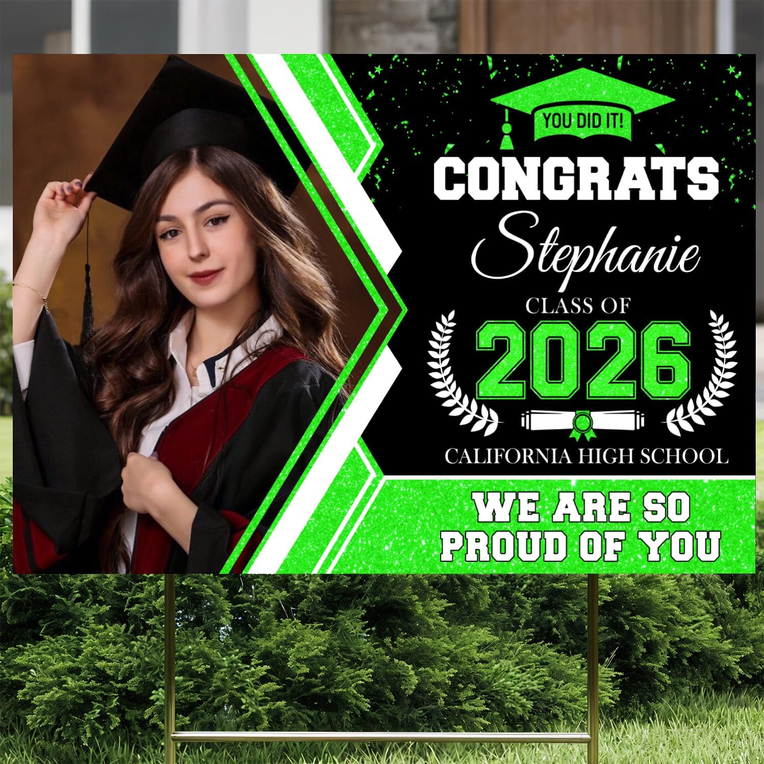 Personalized Congrats Graduation Sign 2026 With Photo, Senior 2026 Yard Sign, Class Of 2026 Sign, Congratulations Graduate Sign, High School Grad, Graduation Lawn Sign, College Graduation