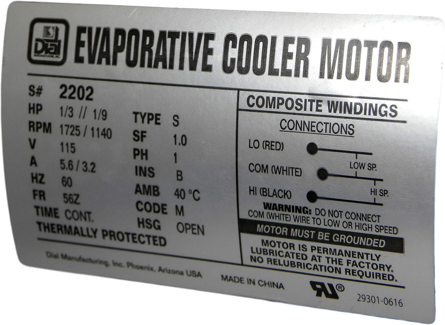 Dial Manufacturing DIAL-2202