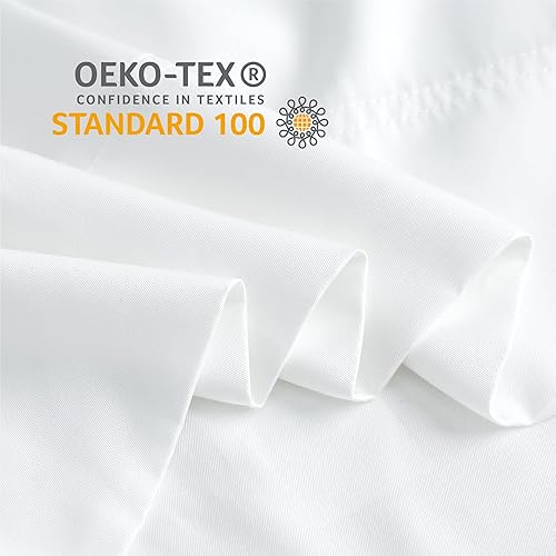 Miniatura 5 de BEDELITE Fundas de almohada refrescantes, rayón derivado del bambú, 2 fundas de almohada de tamaño King (blanco, 20 x 40 pulgadas)