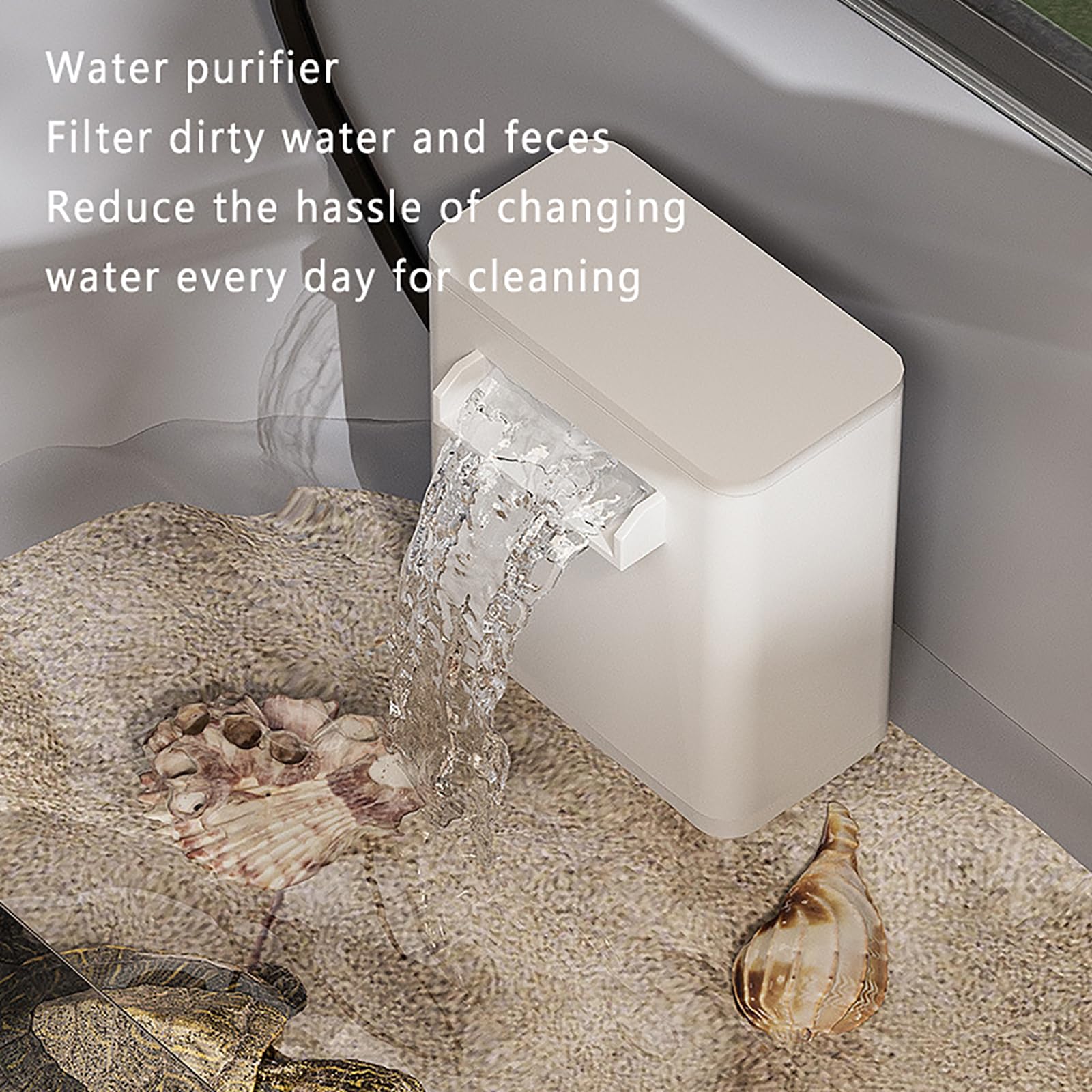 Acuario Para Tortugas Pequeñas, Kit De Inicio Para Hábitat De Tortugas Con Diseño De Separación De 3 Capas, Material De PP Ligero Y Resistente, Fácil De Cambiar El Agua, Para Tortugas Marinas