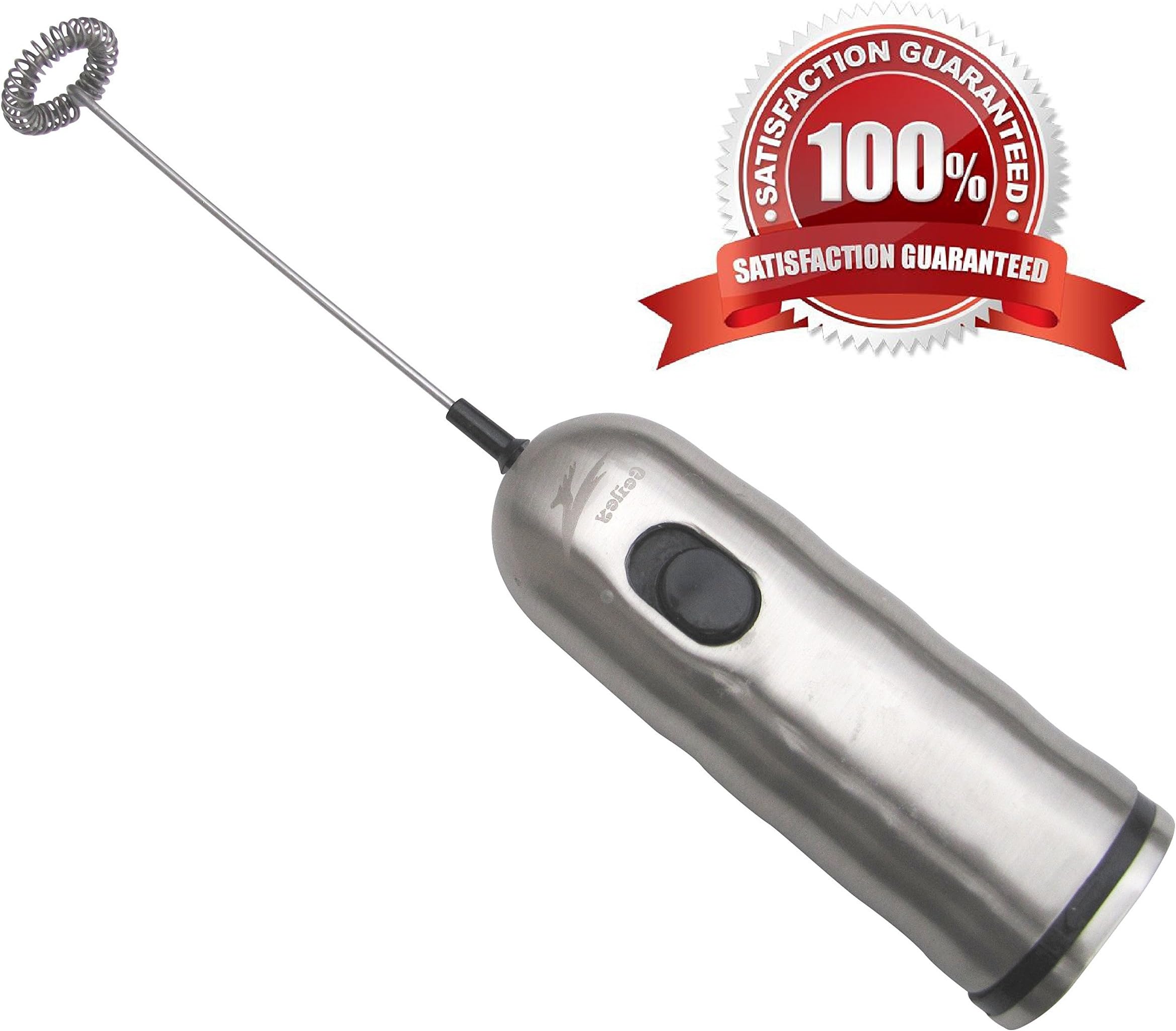 Stainless Steel Electric Milk Frother -- The Most Powerful and Durable Frother on the Market