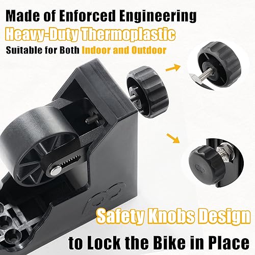 Miniatura 6 de CyclingDeal Soporte para montaje en pared para neumáticos de bicicleta, clip de alta calidad para exteriores e interiores, seguro para almacenar