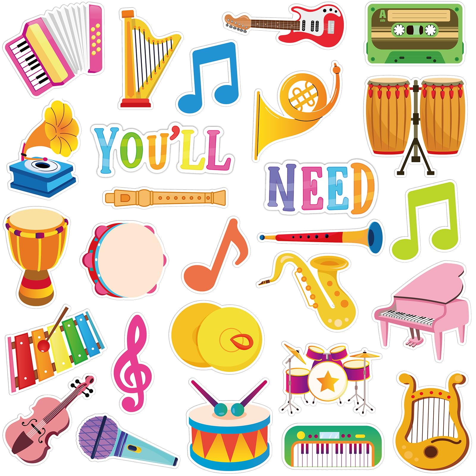 Juego de 40 imanes de música para el aula que necesitarás, imanes de administración, notas musicales, juego de imanes para profesores, artículos imprescindibles para el aula de primaria, suministros