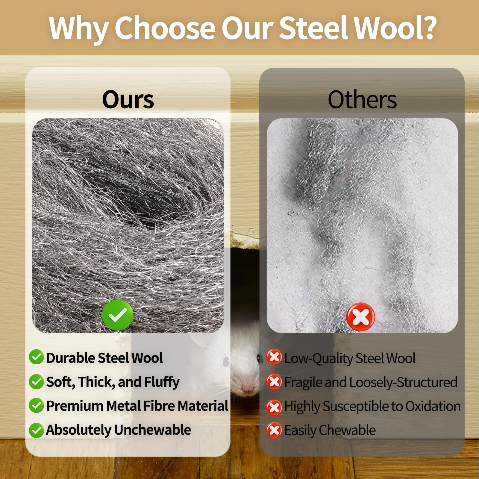 Steel Wool Mice Control - Very Fine #000 (4 Pack) -6