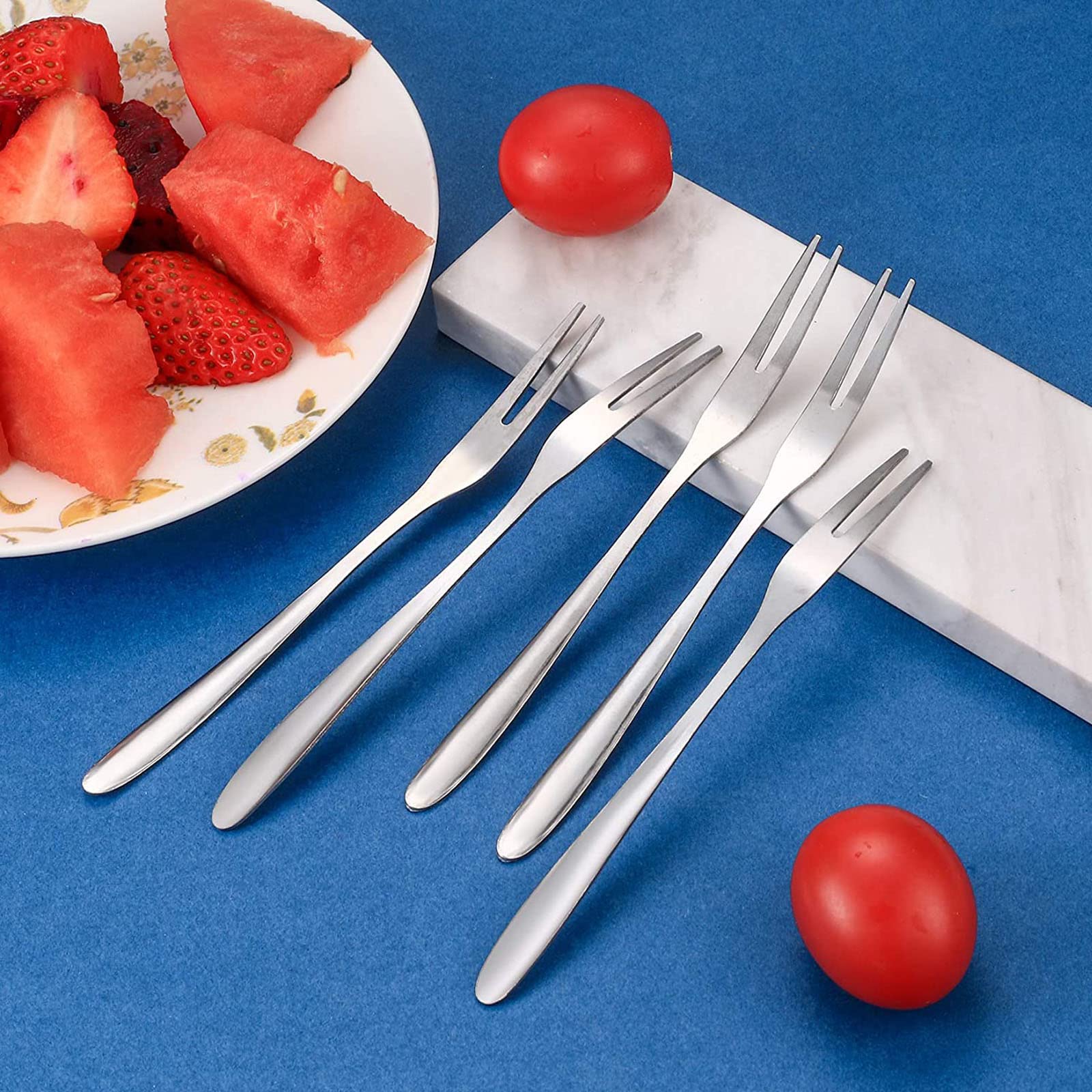 10 Stück Herzförmige Mini-Gabeln Aus Edelstahl - Perfekt Für Vorspeisen & Desserts