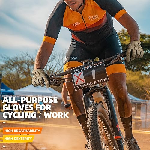 Miniatura 7 de ZUNE LOTOO Full Finger Tactical Gloves for Men, Touchscreen Motorcycle Gloves with TPR Impact Protective, Kevlar-Lined, EVA Palm Padded, Gloves for