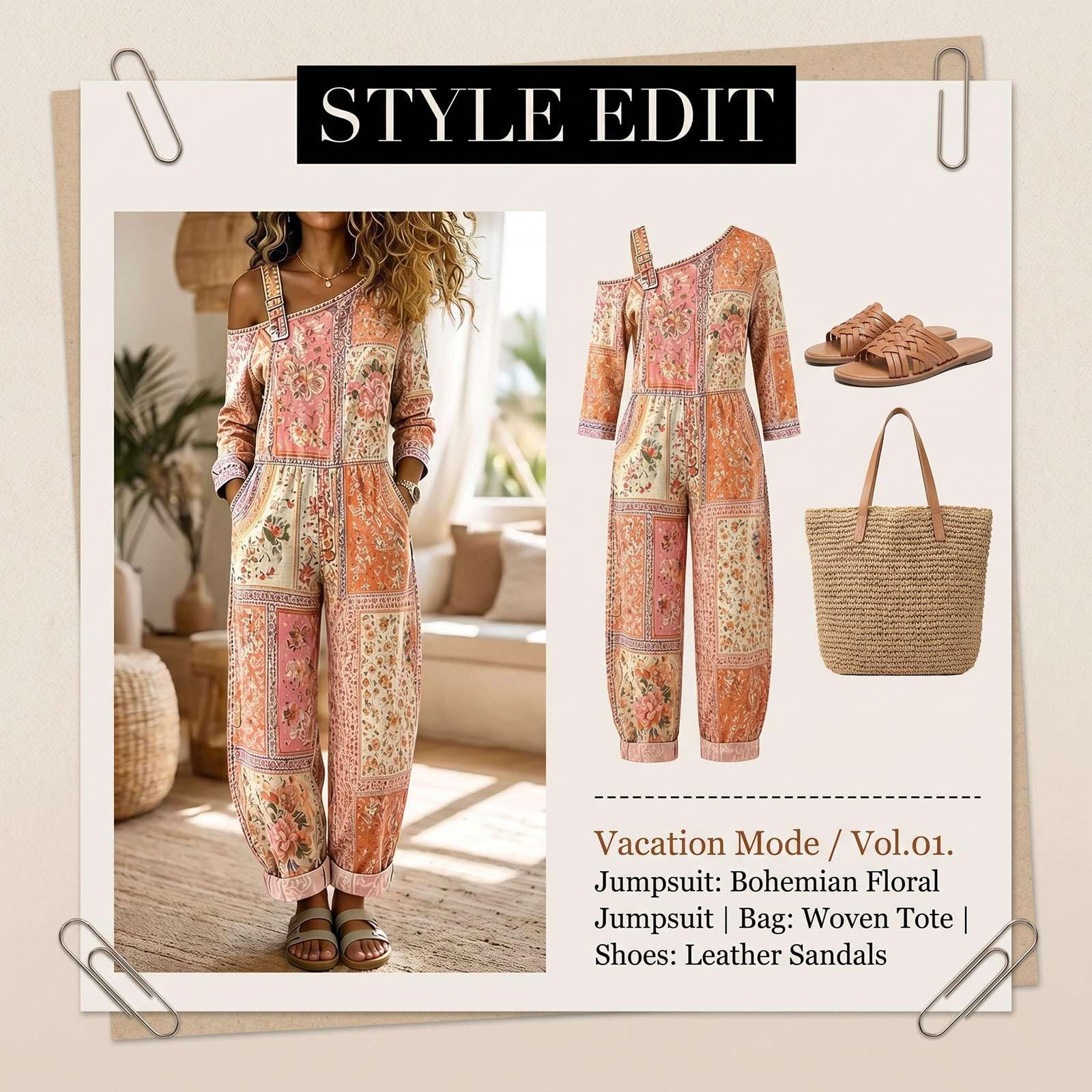 Générique Combinaison Jean Femme une Épaule Chic, Salopette Denim Large avec Broderie Fleurs Patchwork, Pantalon Ample Décontracté avec Poches Bohème Vintage
