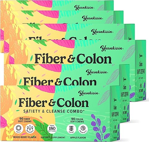 Vista 12 de Gomitas de fibra y limpieza suave de colon, 180 masticables suaves de 0.47 onzas de suplemento de fibra y limpieza intestinal de colon para mujeres