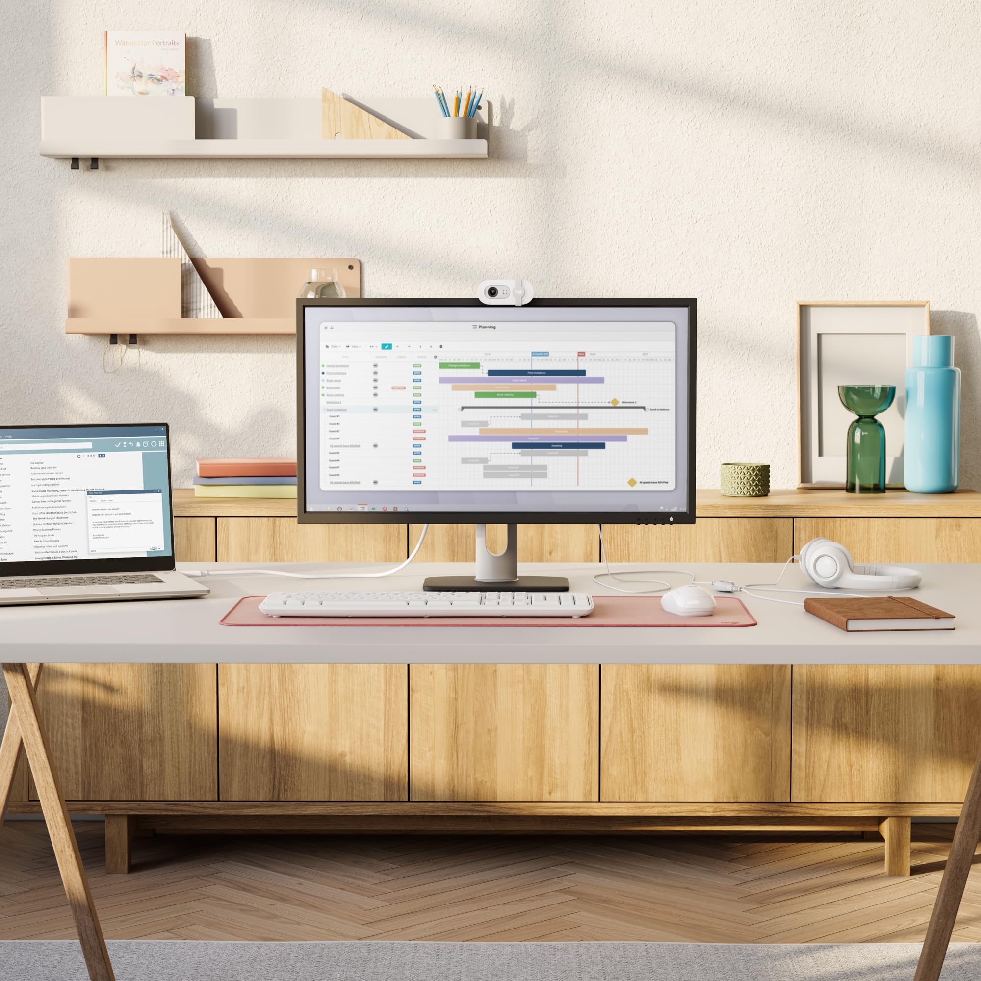 Logitech MK950 Signature Slim wireless tastiera e mouse Kit con di digitazione silenziosi, switch tra tre dispositivi, Bluetooth, più sistemi operativi, Windows, Mac, Layout Italiano QWERTY, Bianco