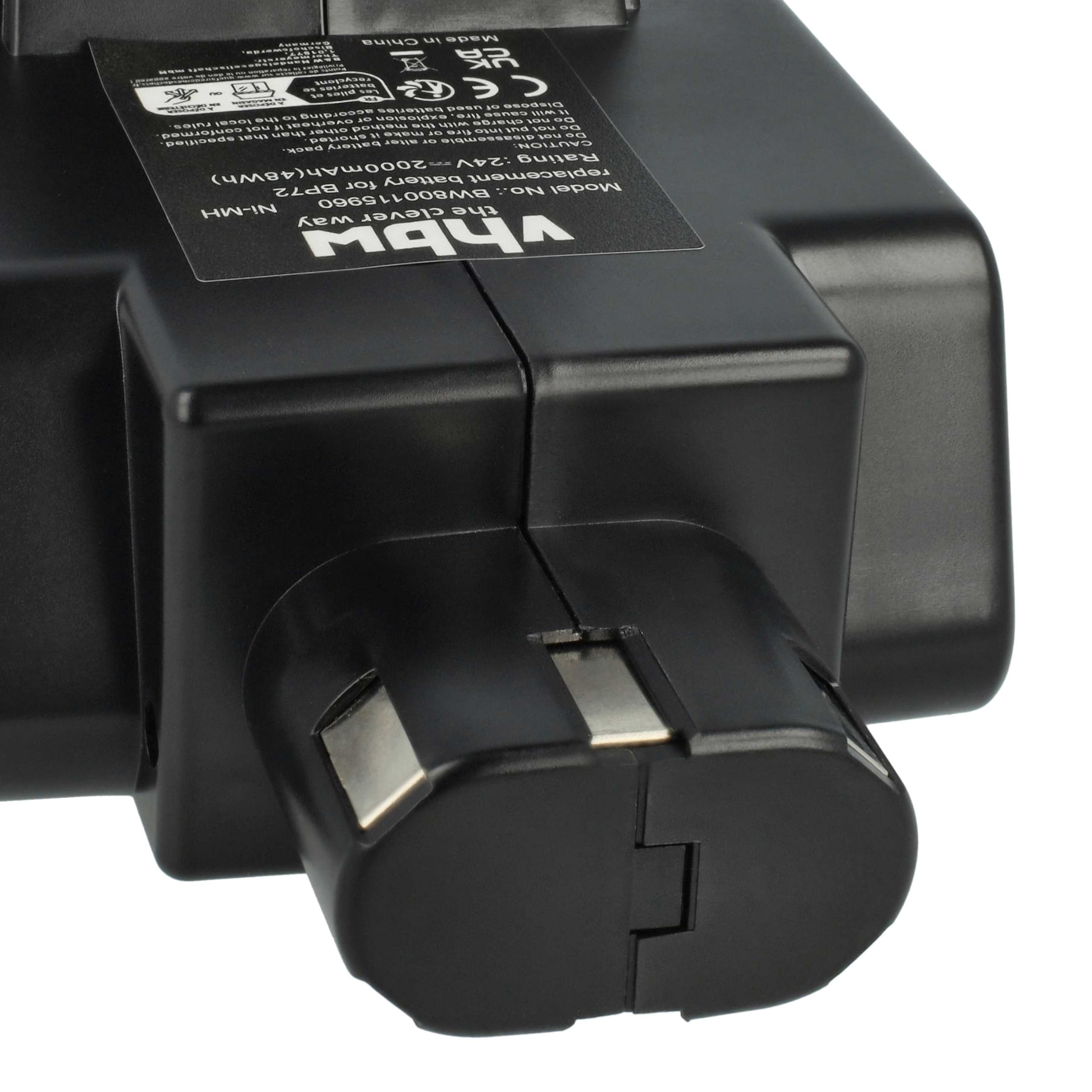 vhbw batteria sostituisce Hilti BP72, BP60, 331530, BP40 per utensile (2000 mAh, NiMH, 24 V)