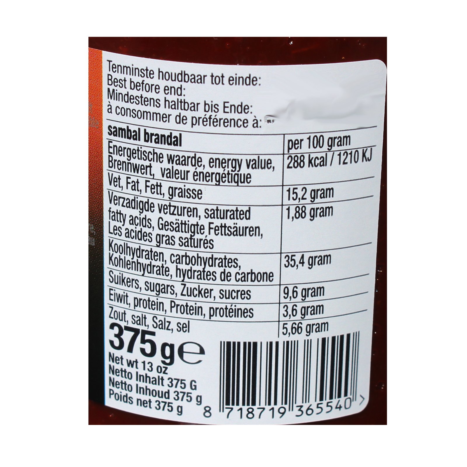 6x375g Koningsvogel Sambal Brandal