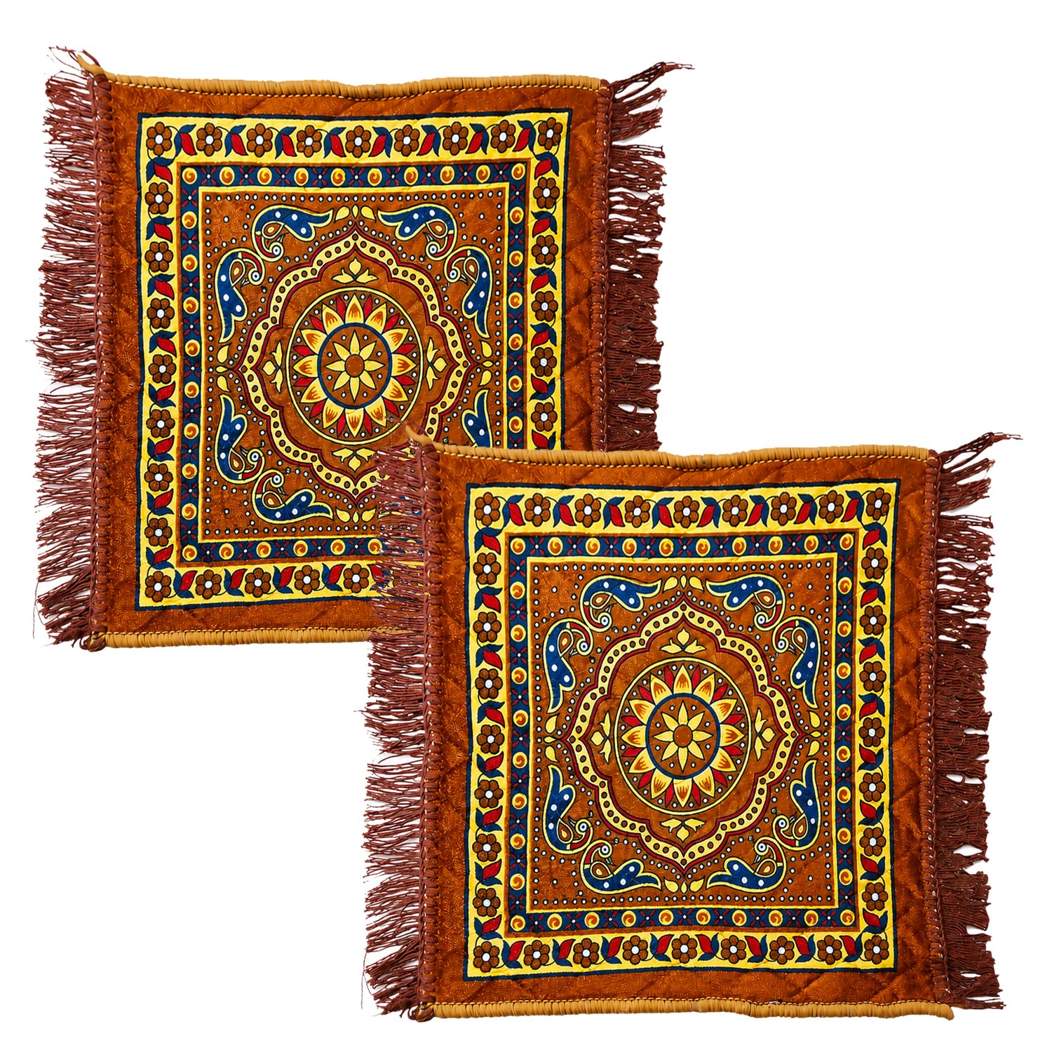 Traditional Pooja Carpet - Soft Velvet Prayer Mat -7 Traditional Pooja Carpet - Soft Velvet Prayer Mat -7