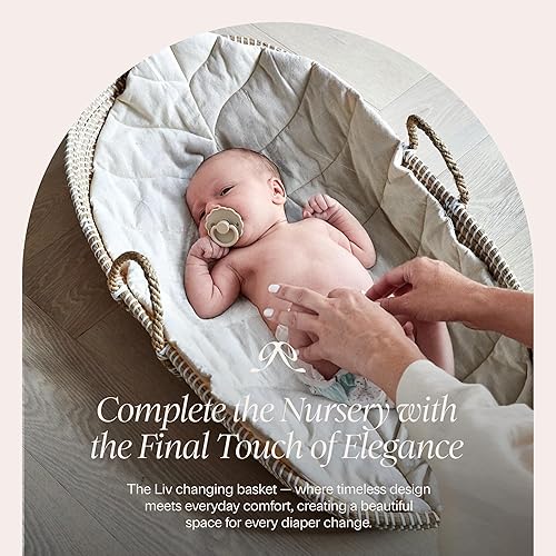 Miniatura 9 de BEBE BASK Organizador de pañales para bebé hecho a mano orgánico de pasto marino cesta de pañales de lujo lindo organizador de pañales para bebé