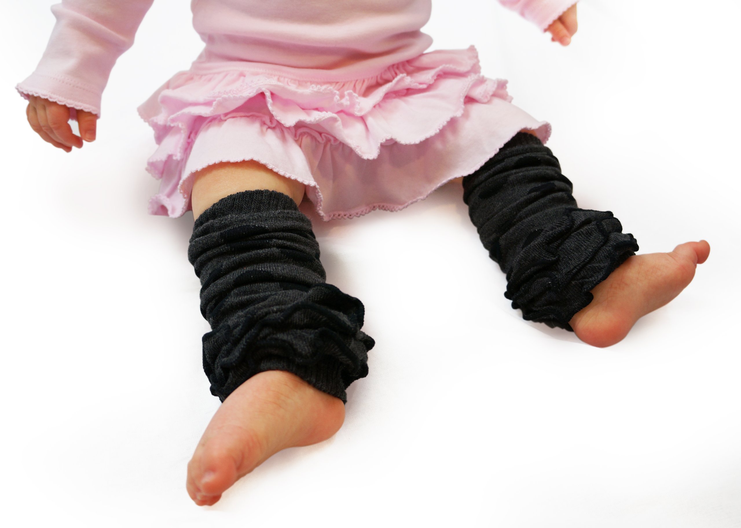 Baby Leg Warmers: Baby Child Toddler Infant Girl Leg Warmers Long Socks Leggings Polka Dot (Charcoal Gray)