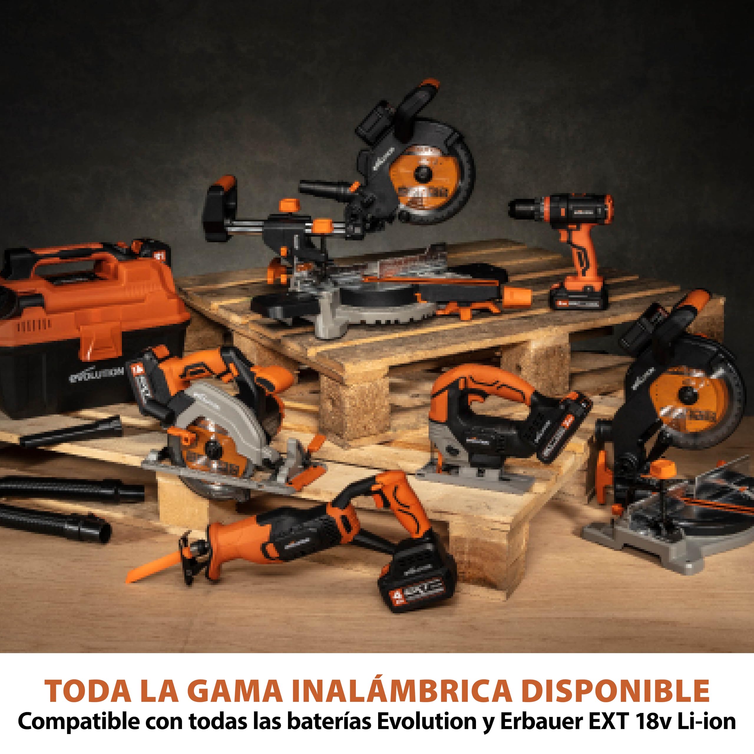 Evolution Power Tools R120MXR-Li Mezcladora de varilla inalámbrica portátil mezcla cualquier medio, iones de litio de 18 V. Batería incluida