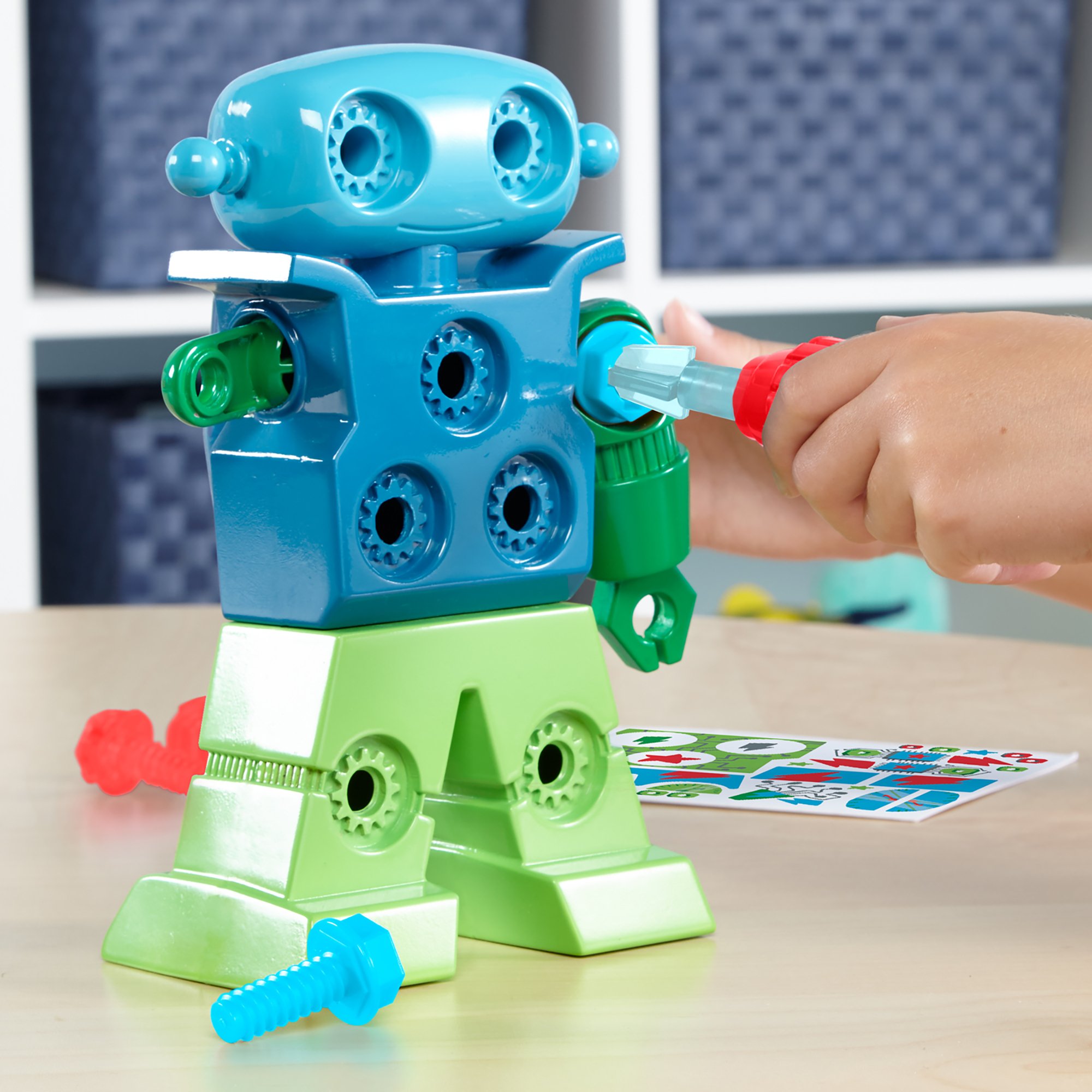 Learning Resources Robot Design & Drill® , robot da costruire, motricità , giocattolo bambini 3 anni, regali per bambini di 3-5 anni, Regali per bambini di 6-8 anni, bambini e bambine