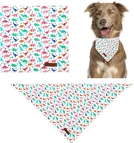 Vista 45 de Bandana de verano para perro, bandana hawaiana para perros medianos y grandes, lindo pañuelo rosa para cachorros, adorable bufanda triangular