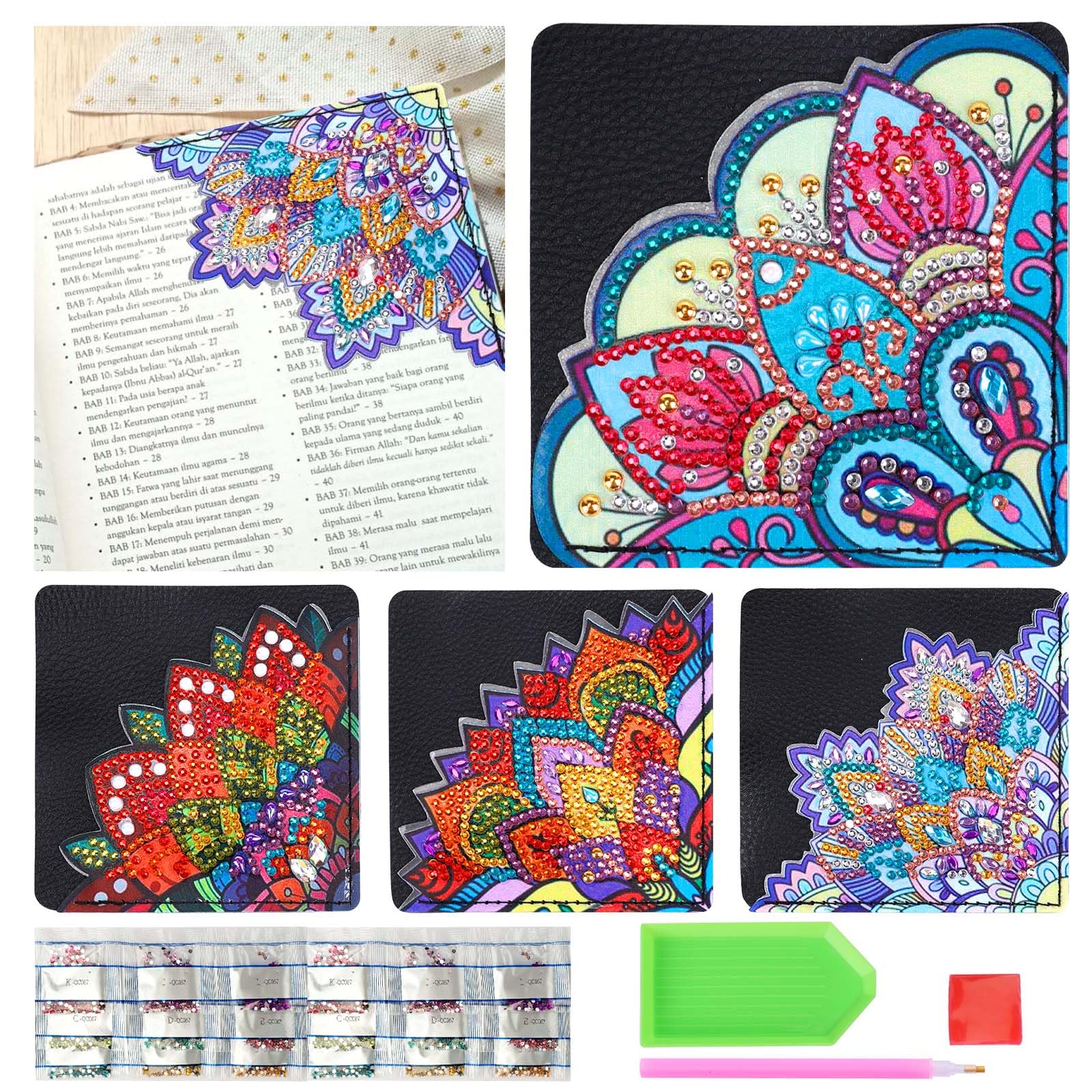 Kit Accessoires Peinture Diamant 5D – 6 Plateaux + 6 Stylos + 100 Carrés Colle Argile | Idéal Enfants & Adultes