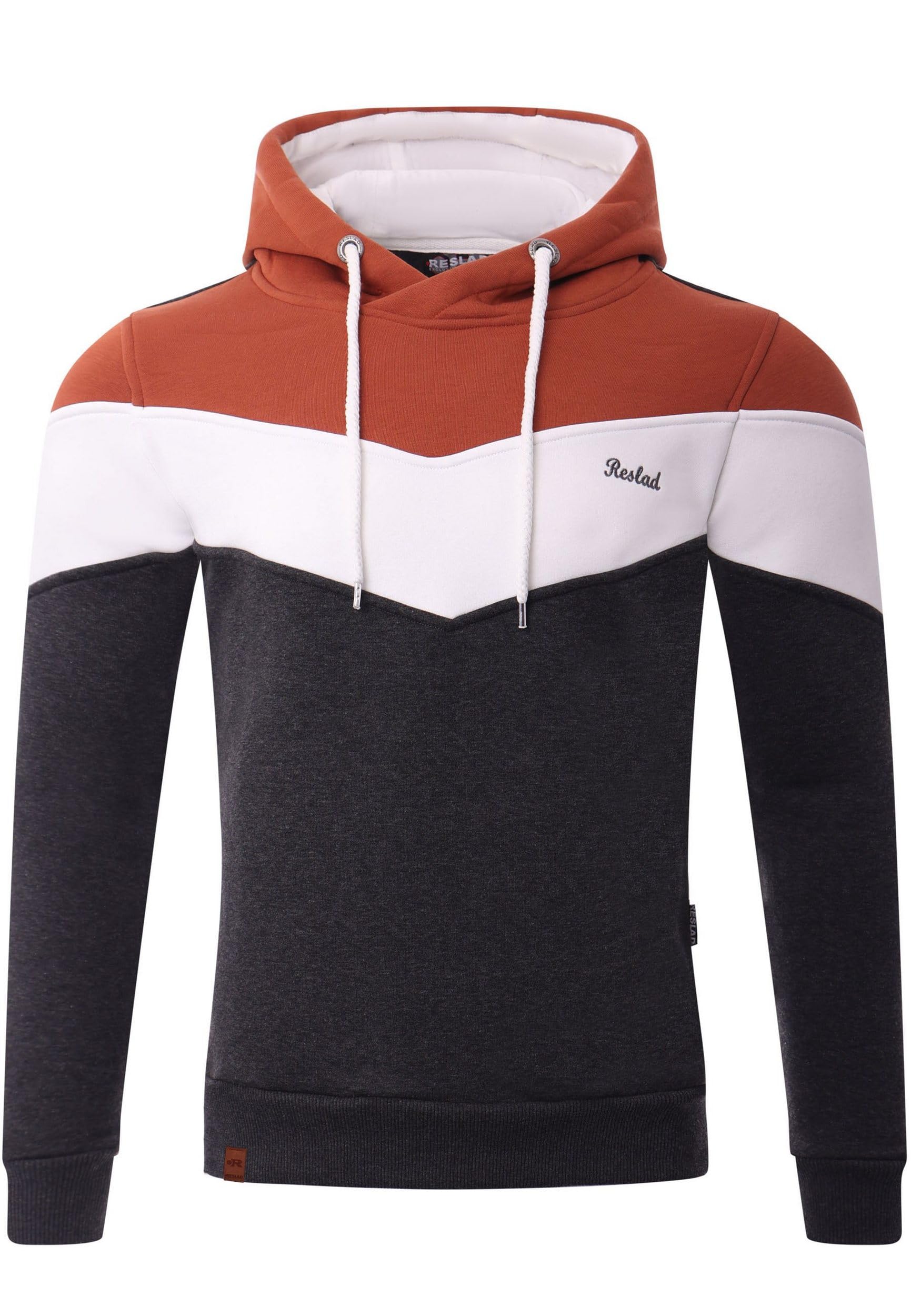 Reslad RS-1006 Sweat à Capuche En Coton Confortable Pour Homme, Gris, M