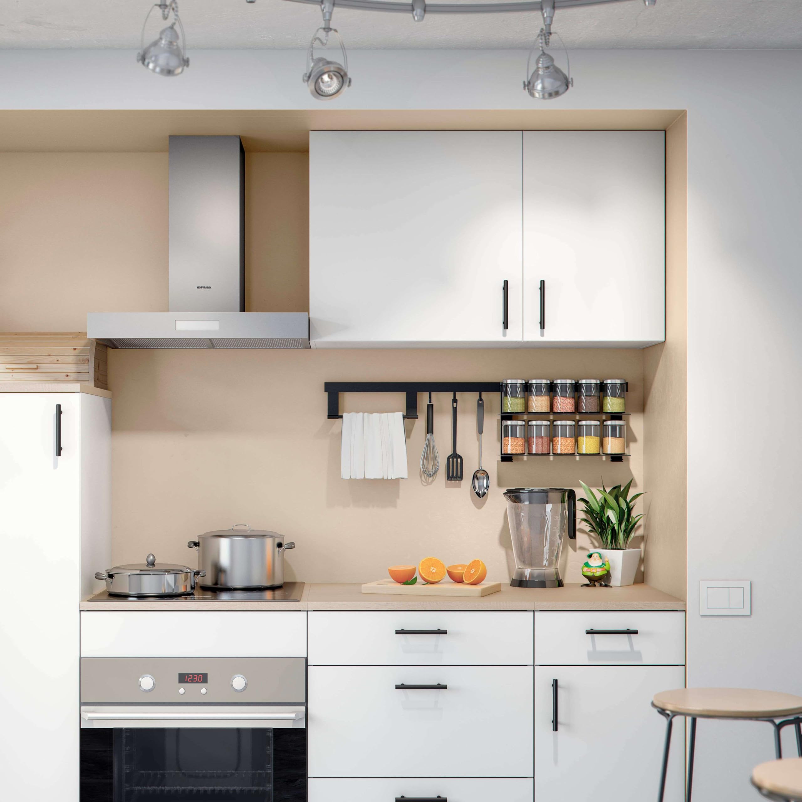 Bricohabitat Módulo de Cocina Alto de 60 cm para Colgar Mueble Alto Suspendido Kira Blanco Brillo 60x59x34 cm